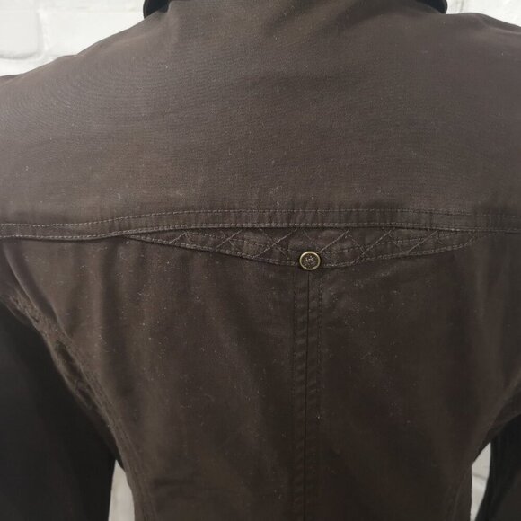 French Dressing Ladies Size Medium Dk Brown Button Front Jacket - Picture 7 of 11